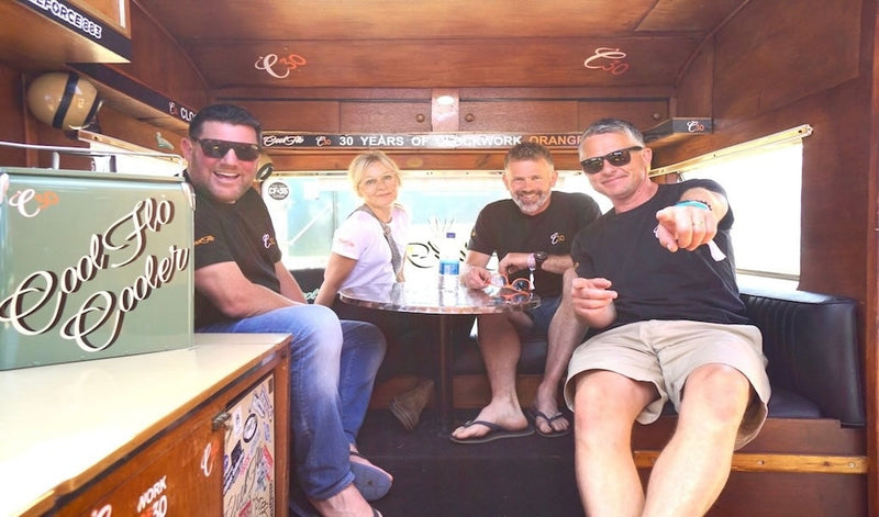 Cool Flo Crew inside 'The Cooler' at Clockstock.