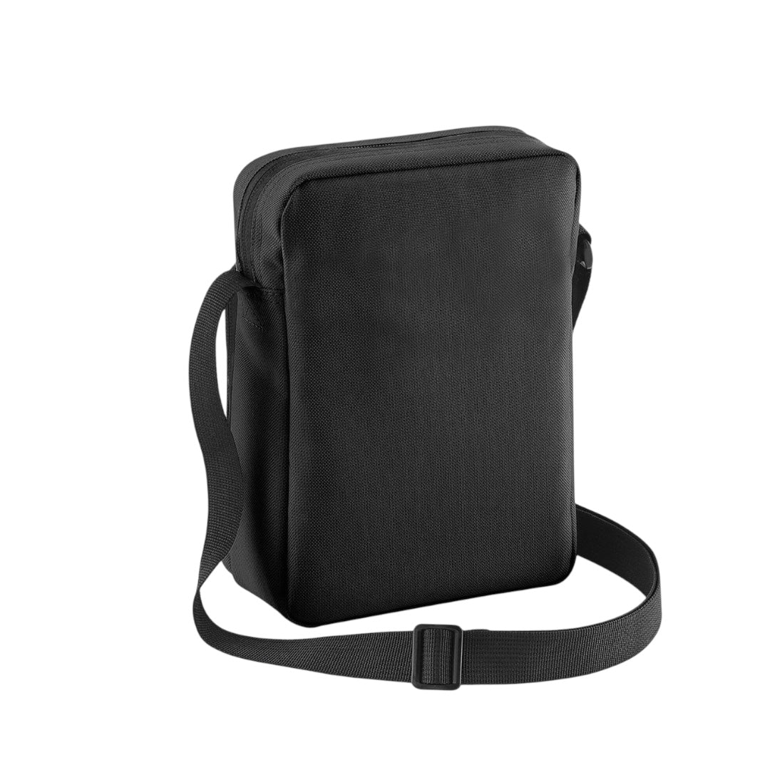 Reverse shot of black cross-body bag