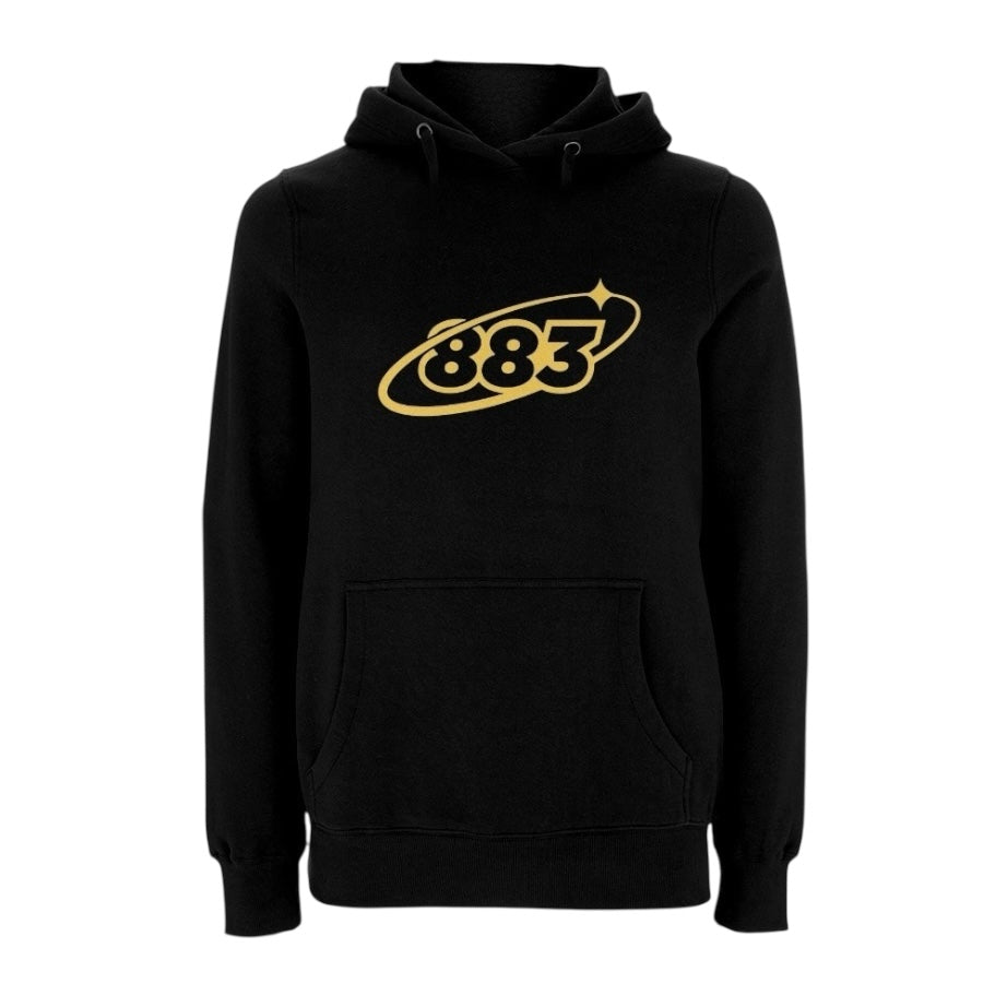 Centreforce black hoody with bold 883 Orbit logo printed on the front.
