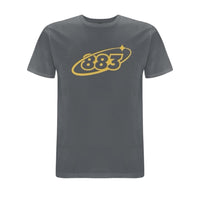 Anthracite Grey Centreforce 883 Orbit T-shirt - featuring a large yellow 883 Orbit logo on the front.