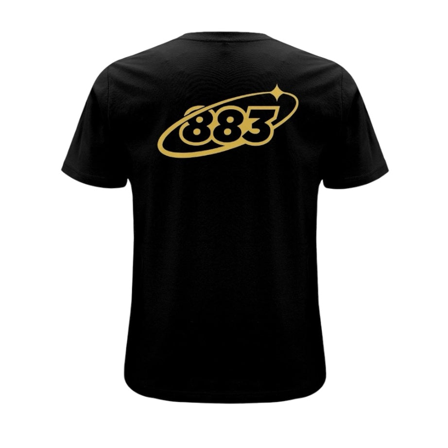 Black Centreforce 883 Orbit T-shirt - featuring a large print 883 Orbit logo on the back.