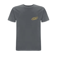 Anthracite Grey Centreforce 883 Orbit T-shirt - featuring a small yellow left chest 883 Orbit logo on the front.
