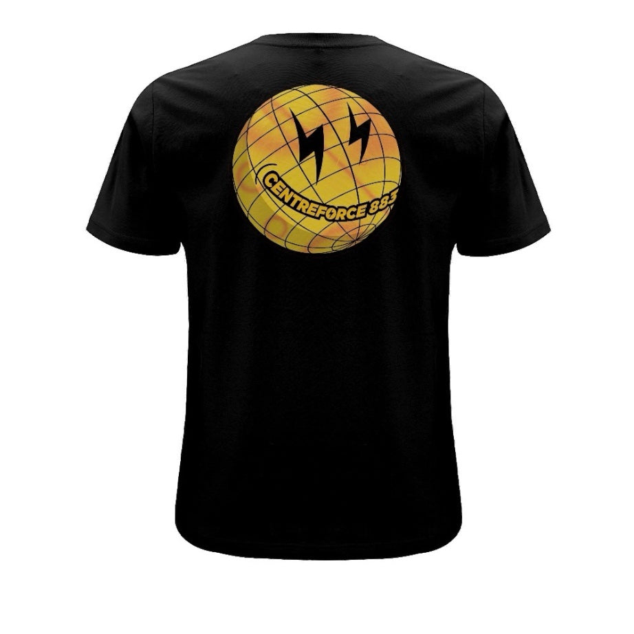 Black Centreforce 883 Globe T-shirt - back