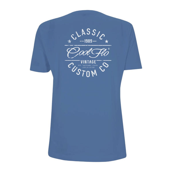 Classic Custom Double Print T-shirt - Blue