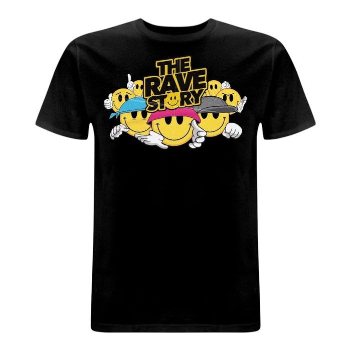 The Rave Story Smileys Black T-shirt