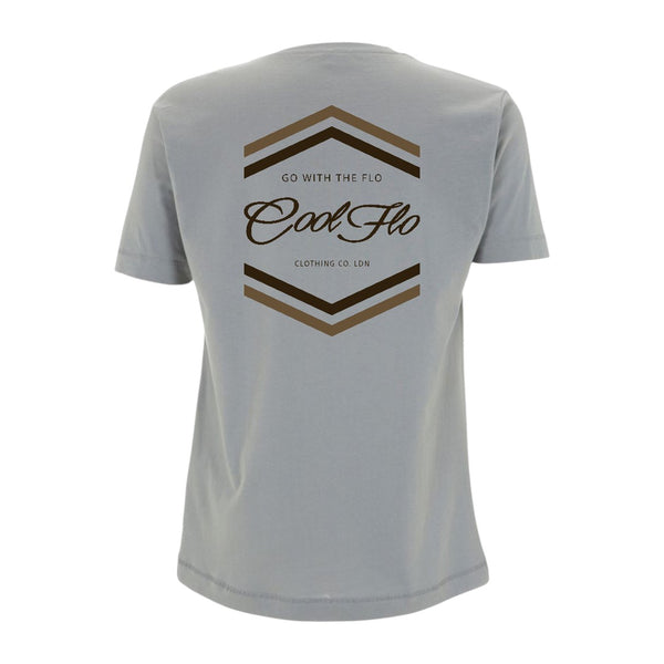 Go With the Flo Double Print T-Shirt - Grey