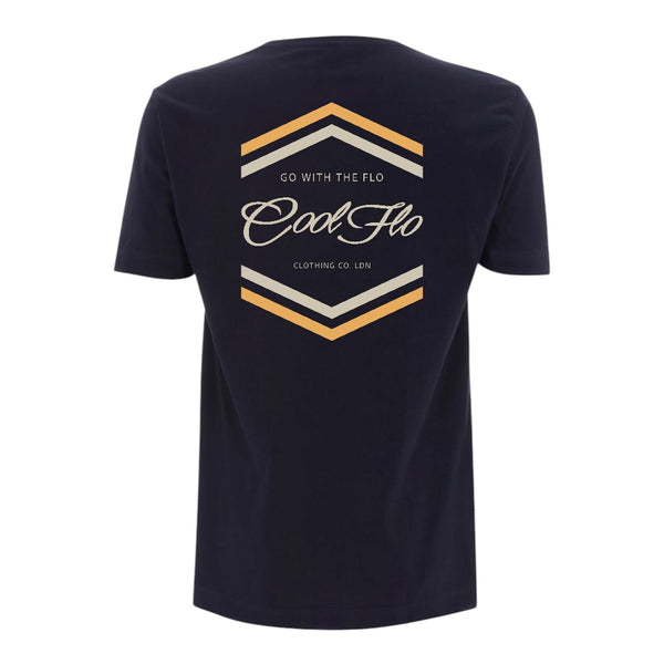 Go With the Flo Double Print T-Shirt - Navy