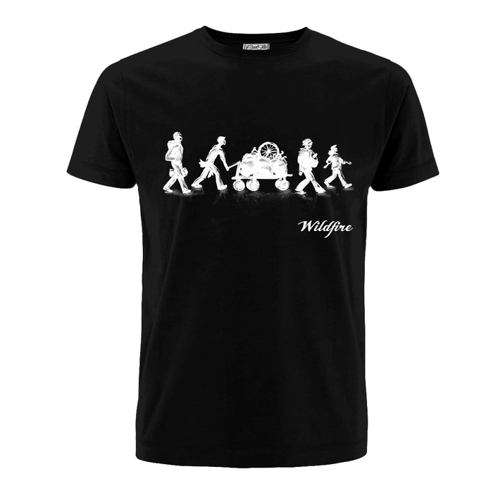Leeroy Thornhill 'Shadows' t-shirt designed by Lena Thornhill.  Black tee with 'Shadows' design printed in white on front.