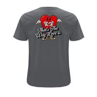 Centreforce special edition 'That's the Way Love is' anthracite tee-shirt with logo on the back and front