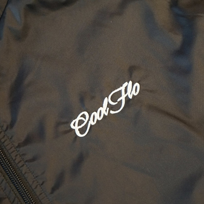 Cool Flo Black Jacket - embroidery close-up