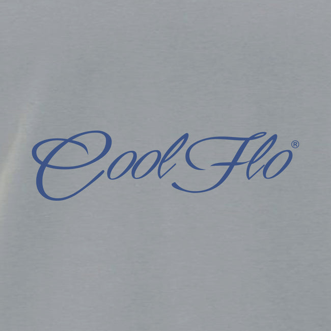 Classic Script Sport Grey T-shirt - close-up - Cool Flo