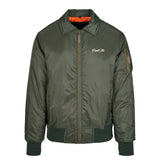 Collared Green Bomber Jacket