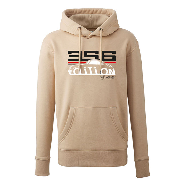 Cool Flo Porsche 356 sand hoody - GT Edition with black, white and red print. 