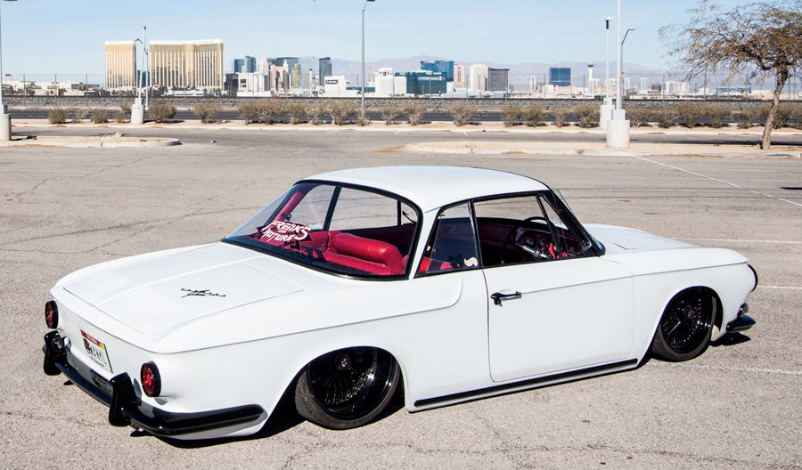 White Razor Edge Karmann Ghia in Las Vegas.