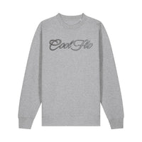 Cool Flo Embroidered 3D Script Sweatshirt - Grey