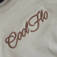Cool Flo Embroidered 3D Script Hoody - Stone
