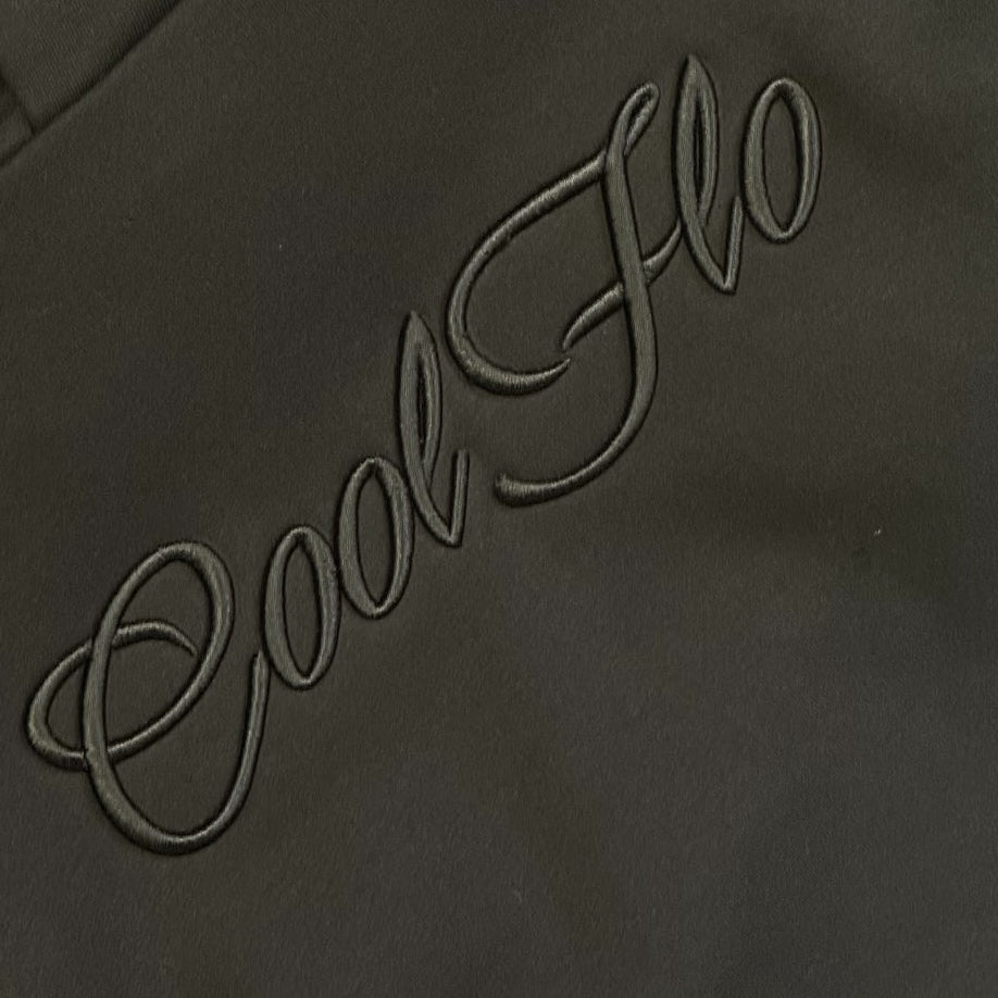Cool Flo Embroidered 3D Script Hoody - Black