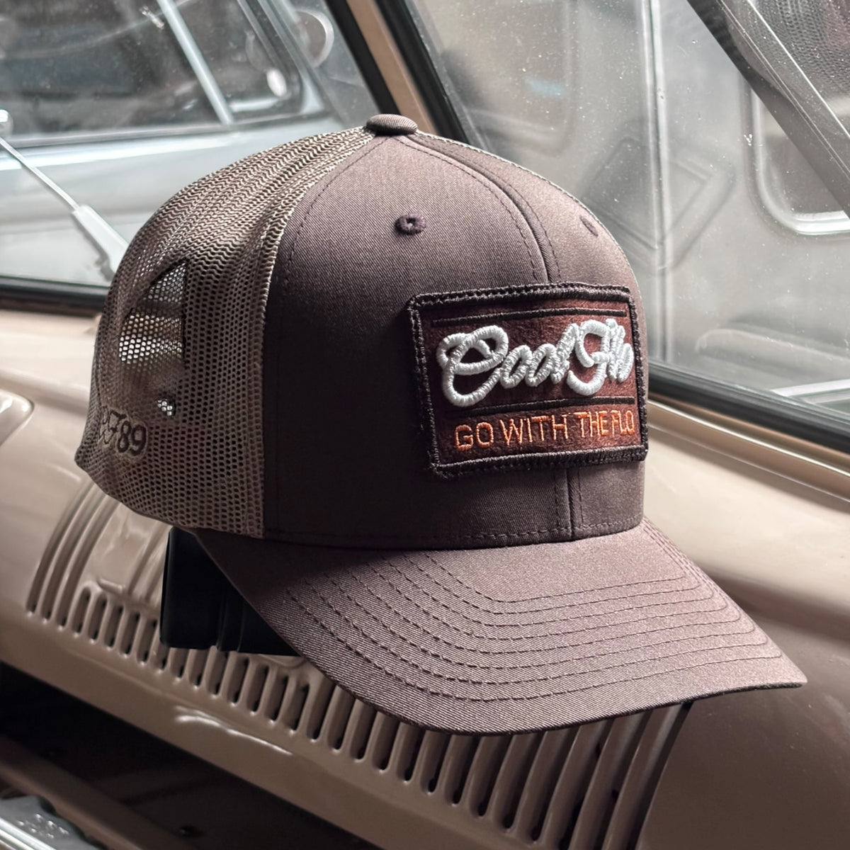 Cool Flo Go With The Flo Trucker Cap - Brown/Khaki