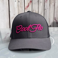 Cool Flo 3D Script Trucker Cap - Dark Grey/Pink