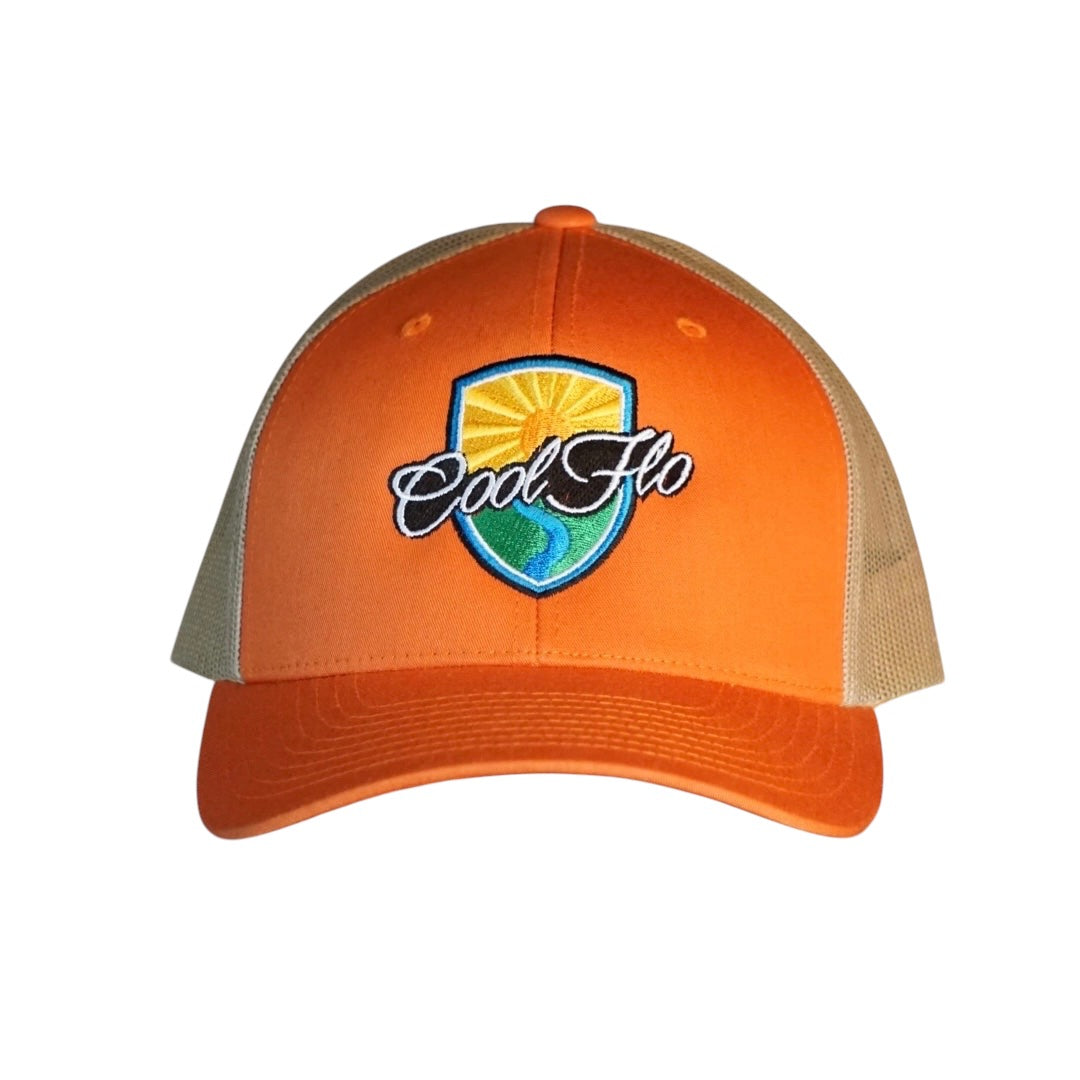 Sunrise Orange Two-Tone Trucker Cap