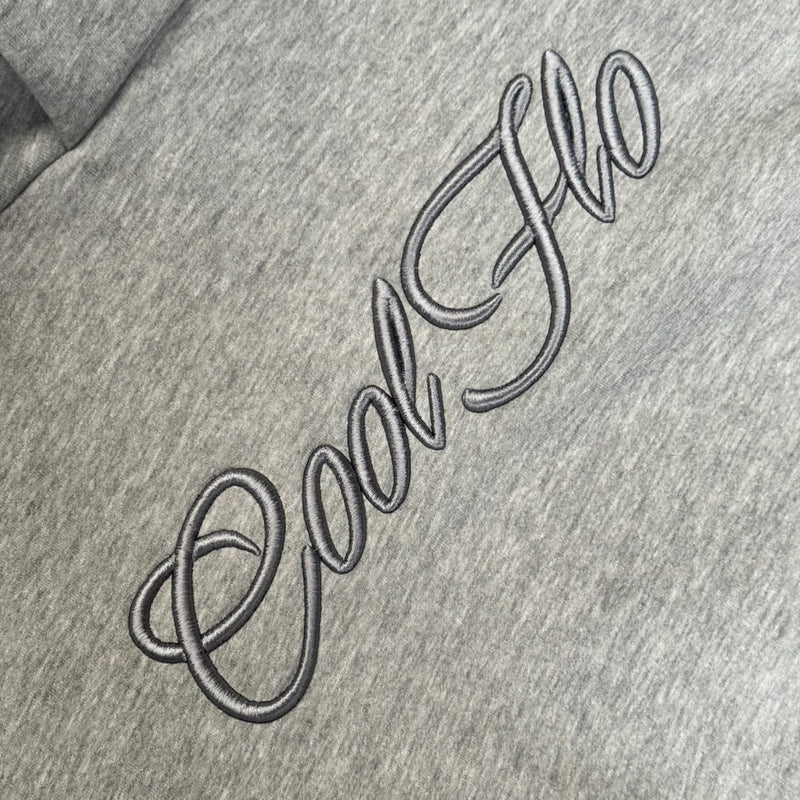 Cool Flo Embroidered 3D Script Hoody - Grey