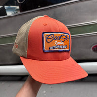 Cool Flo Hitting The Road Trucker Cap - Orange/Khaki