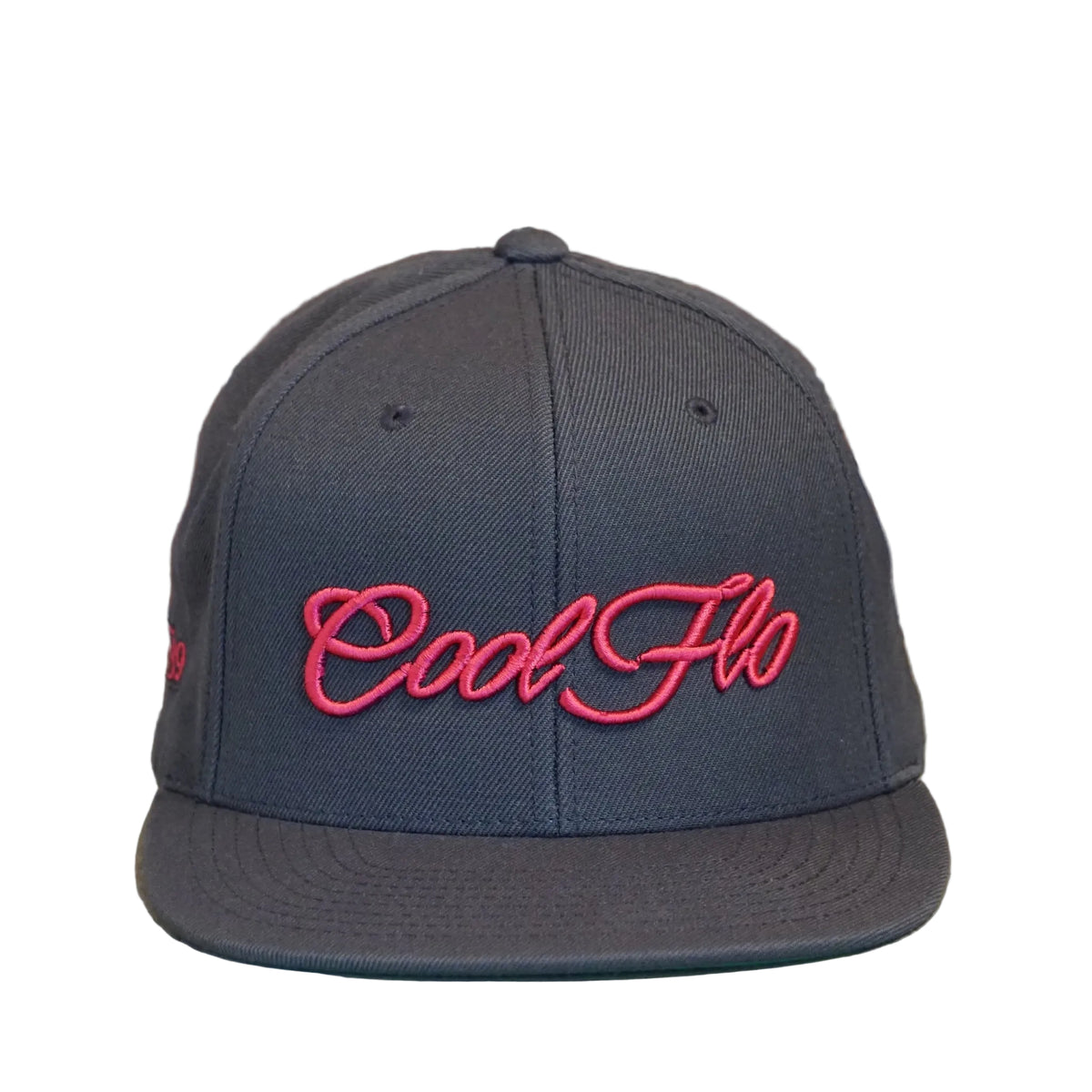 Cool Flo trucker cap in Dark Grey/Pink featuring a raised 3D embroidered Script logo and breathable mesh back panels
