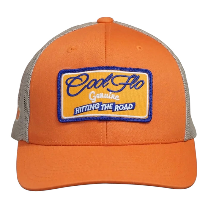 Cool Flo Hitting The Road Trucker Cap - Orange/Khaki