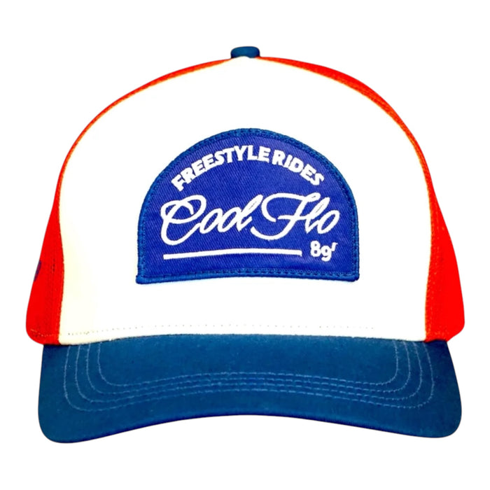 Cool Flo Freestyle Rides 89 Trucker Cap - Red/White/Blue