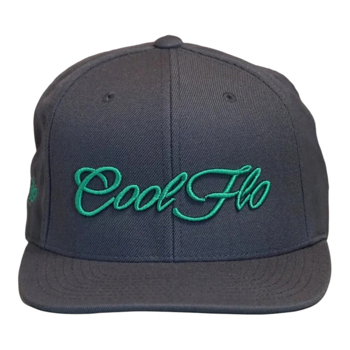 Cool Flo 3D Script Snapback Cap - Dark Grey/Green