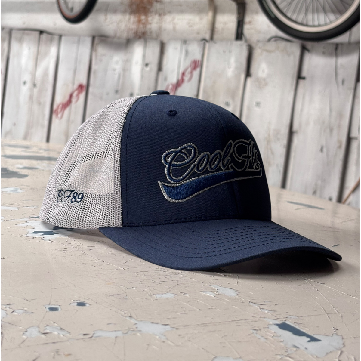 Cool Flo Swoosh Trucker Cap - Navy/Silver