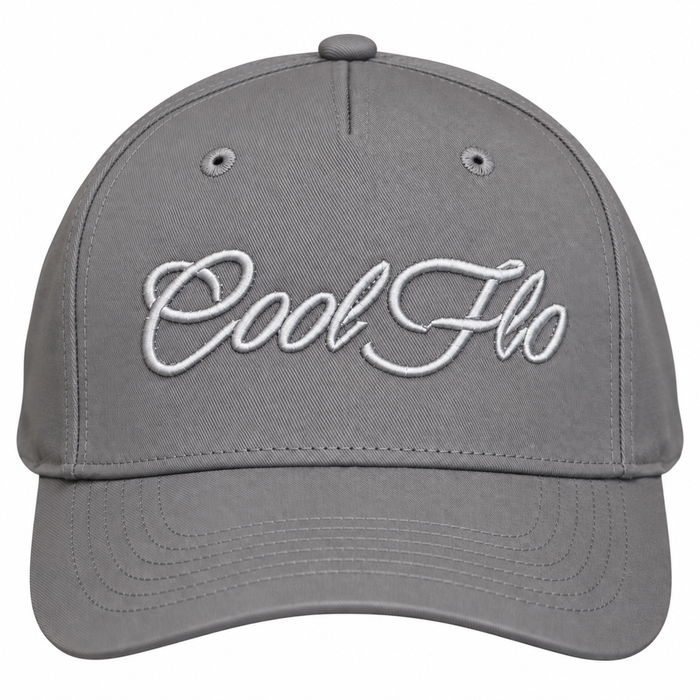 Cool Flo 3D Script Baseball Cap - Light Grey