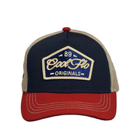 Cool Flo 89 Originals Trucker Cap - Navy/Burgundy/Khaki