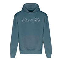 Cool Flo Embroidered 3D Script Hoody - Teal