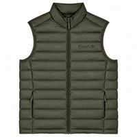 Cool Flo Puffer Gilet in Khaki with tonal embroidered Cool Flo Script logo, zipped pockets and quilted finish.