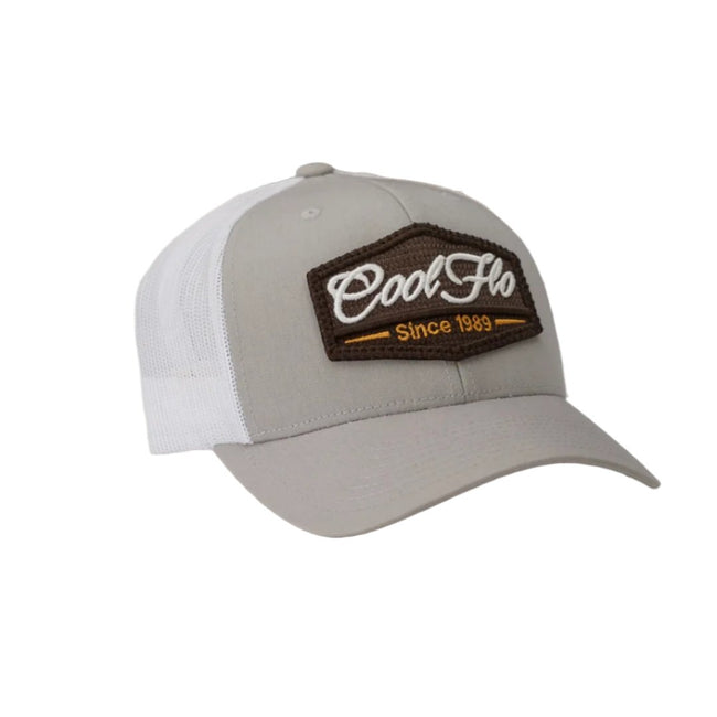 3D Badge Silver/White Trucker Cap