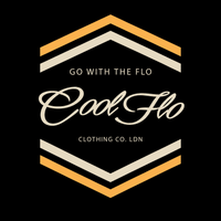 Cool Flo Chevron black hoodie with cream and yellow chest print - rollover image