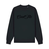 Cool Flo black sweatshirt with 3D black high build embroidered script logo.