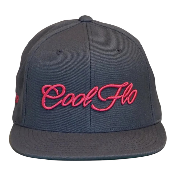 Cool Flo 3D Script Snapback Cap - Dark Grey/Pink