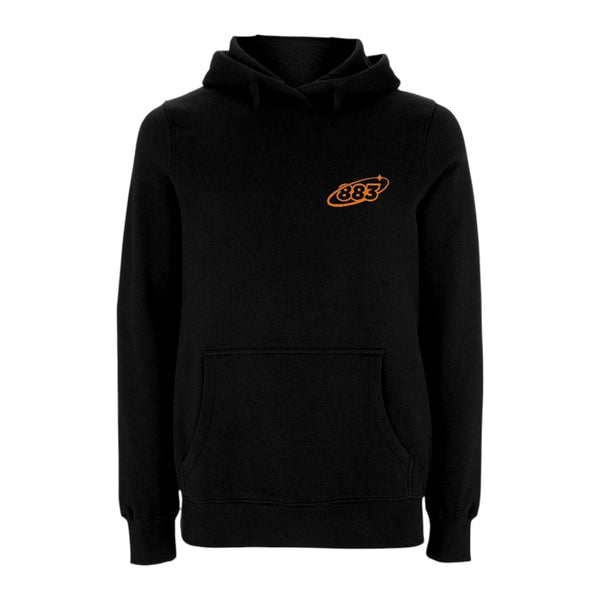 Black Centreforce hoody with orange 883 logo printed left-chest.