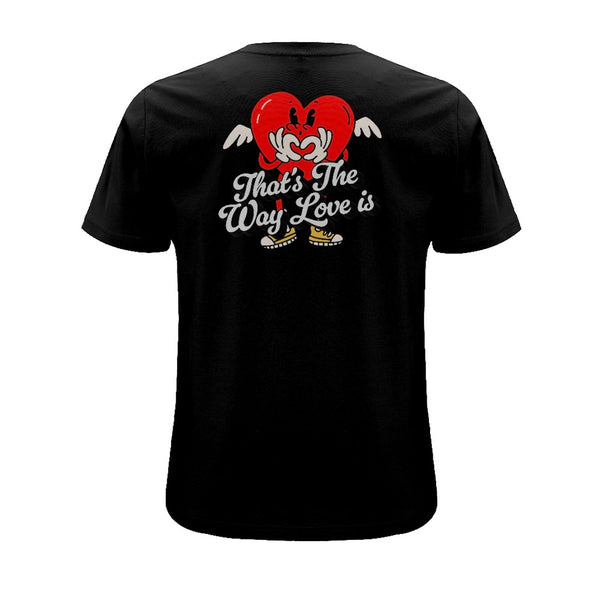 Centreforce special edition 'That's the Way Love is' black tee-shirt with logo on the back and front