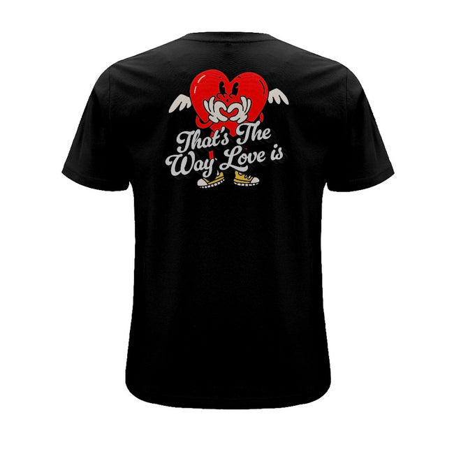 Centreforce special edition 'That's the Way Love is' black tee-shirt with logo on the back and front