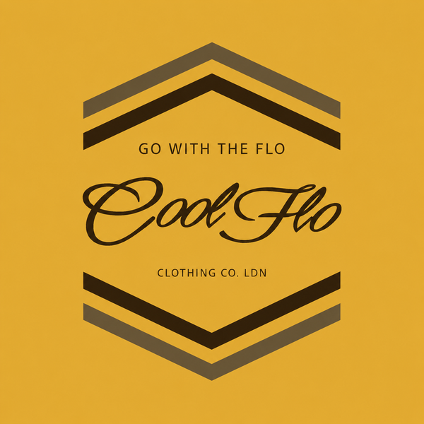 Cool Flo Go With The Flo ochre sweatshirt with two-tone brown chest print design- rollover image