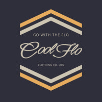 Cool Flo Chevron navy blue hoodie with cream and yellow chest print - rollover image