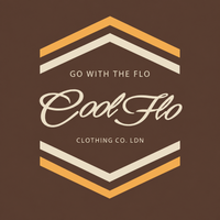 Cool Flo 'Chevron' mocha t-shirt with a cream and golden-yellow chest print.t - rollover image