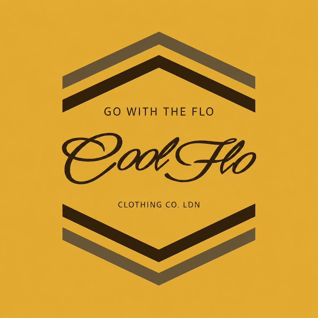 Cool Flo Go With The Flo ochre sweatshirt with two-tone brown chest print design- rollover image