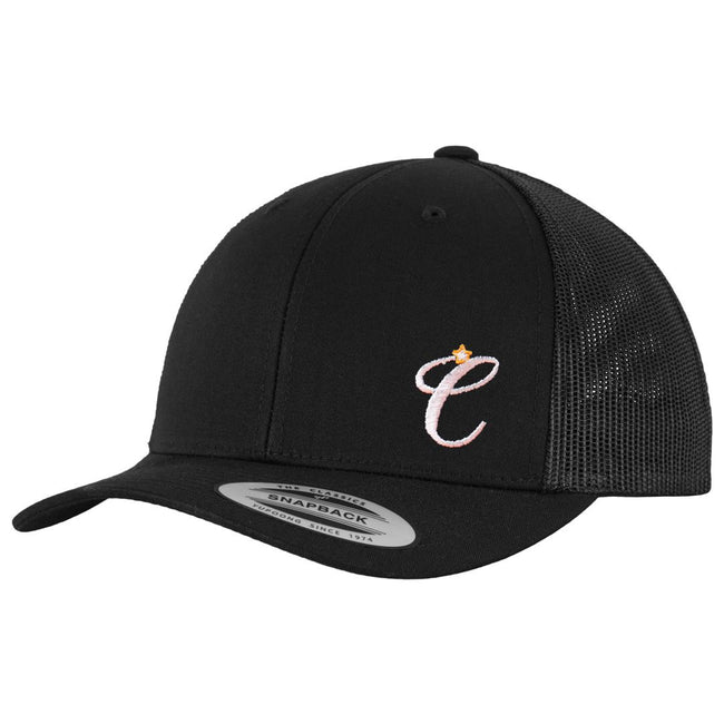 Clockwork Orange black trucker cap with embroidered Clockwork Orange logo