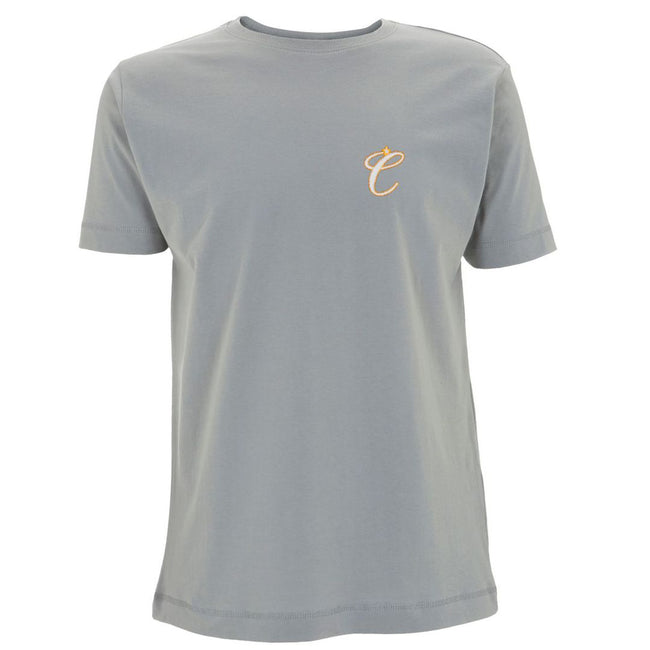 Grey t-shirt with embroidered Clockwork Orange logo