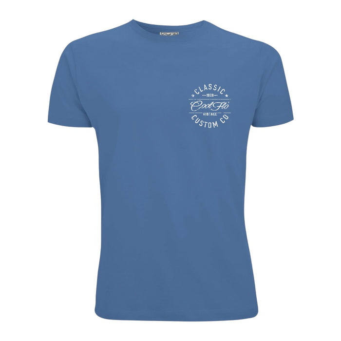 Classic Custom Double Print T-shirt - Blue