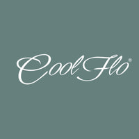 Close-up of green Cool Flo Classic Script men's t-shirt with white logo